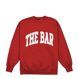 The Bar Varsity Sweatshirt in Red